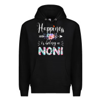 Black happiness is being a noni ever women floral decor Premium Hoodie - linhVisuals
