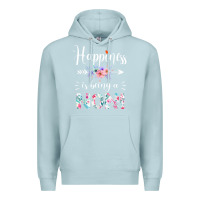 Blue Mist happiness is being a noni ever women floral decor Premium Hoodie - linhVisuals