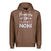 Chestnut happiness is being a noni ever women floral decor Premium Hoodie - linhVisuals