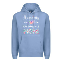 Colony Blue happiness is being a noni ever women floral decor Premium Hoodie - linhVisuals