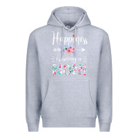 Heather Grey happiness is being a noni ever women floral decor Premium Hoodie - linhVisuals