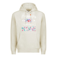 Oatmeal Heather happiness is being a noni ever women floral decor Premium Hoodie - linhVisuals