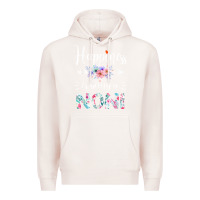 Pale Pink happiness is being a noni ever women floral decor Premium Hoodie - linhVisuals
