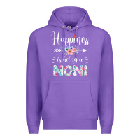 Purple happiness is being a noni ever women floral decor Premium Hoodie - linhVisuals