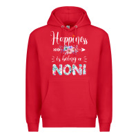 Red happiness is being a noni ever women floral decor Premium Hoodie - linhVisuals