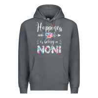 Rock happiness is being a noni ever women floral decor Premium Hoodie - linhVisuals