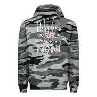 Slate Camo happiness is being a noni ever women floral decor Premium Hoodie - linhVisuals