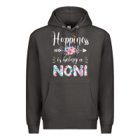 Smoke happiness is being a noni ever women floral decor Premium Hoodie - linhVisuals