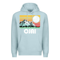 Blue Mist ojai california mountains & sun retro 80s graphic Premium Hoodie - linhVisuals
