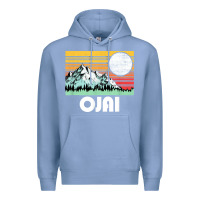 Colony Blue ojai california mountains & sun retro 80s graphic Premium Hoodie - linhVisuals