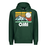 Sports Green ojai california mountains & sun retro 80s graphic Premium Hoodie - linhVisuals