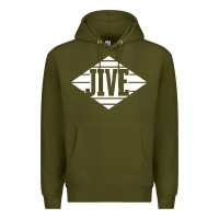 Army Green jive records Premium Hoodie - linhVisuals