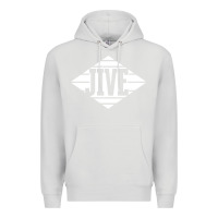 Dove Grey jive records Premium Hoodie - linhVisuals