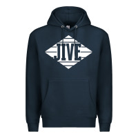 Navy jive records Premium Hoodie - linhVisuals
