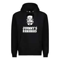 Black johnny's bananas Premium Hoodie - linhVisuals