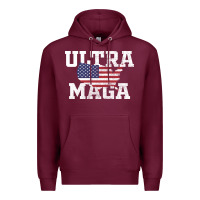 Burgundy ULTRA MAGA Premium Hoodie - linhVisuals