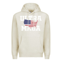 Oatmeal Heather ULTRA MAGA Premium Hoodie - linhVisuals