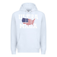 White ULTRA MAGA Premium Hoodie - linhVisuals