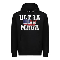 Black ULTRA MAGA Premium Hoodie - linhVisuals