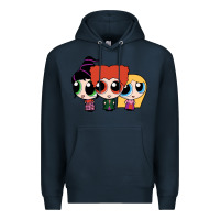 Navy power puff girls Premium Hoodie - linhVisuals