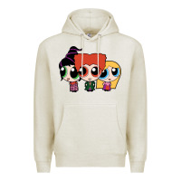 Oatmeal Heather power puff girls Premium Hoodie - linhVisuals