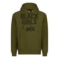 Army Green black girls rock Premium Hoodie - linhVisuals