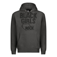 Charcoal Heather black girls rock Premium Hoodie - linhVisuals