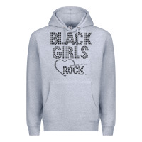 Heather Grey black girls rock Premium Hoodie - linhVisuals