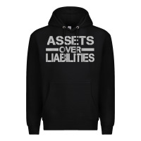 Black assets over liabilities mens t shirt Premium Hoodie - linhVisuals
