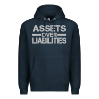 Navy assets over liabilities mens t shirt Premium Hoodie - linhVisuals