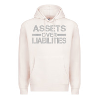 Pale Pink assets over liabilities mens t shirt Premium Hoodie - linhVisuals