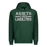 Sports Green assets over liabilities mens t shirt Premium Hoodie - linhVisuals