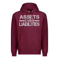Burgundy assets over liabilities mens t shirt Premium Hoodie - linhVisuals