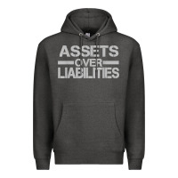 Charcoal Heather assets over liabilities mens t shirt Premium Hoodie - linhVisuals
