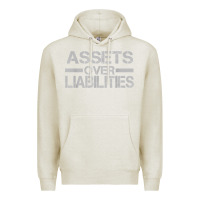 Oatmeal Heather assets over liabilities mens t shirt Premium Hoodie - linhVisuals