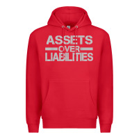 Red assets over liabilities mens t shirt Premium Hoodie - linhVisuals