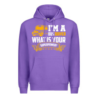 Purple i'm a bus driver what is your superpower driving school bus t shirt Premium Hoodie - linhVisuals