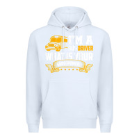 White i'm a bus driver what is your superpower driving school bus t shirt Premium Hoodie - linhVisuals