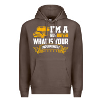 Coffee i'm a bus driver what is your superpower driving school bus t shirt Premium Hoodie - linhVisuals