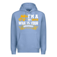 Colony Blue i'm a bus driver what is your superpower driving school bus t shirt Premium Hoodie - linhVisuals