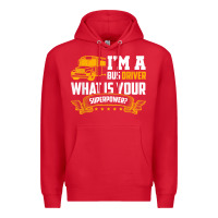 Red i'm a bus driver what is your superpower driving school bus t shirt Premium Hoodie - linhVisuals