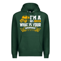 Sports Green i'm a bus driver what is your superpower driving school bus t shirt Premium Hoodie - linhVisuals