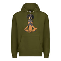 Army Green yoga fitness bluetick coonhound dog 363 bodybuilding Premium Hoodie - linhVisuals