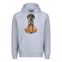 Heather Grey yoga fitness bluetick coonhound dog 363 bodybuilding Premium Hoodie - linhVisuals