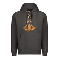 Smoke yoga fitness bluetick coonhound dog 363 bodybuilding Premium Hoodie - linhVisuals
