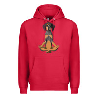 Cardinal yoga fitness bluetick coonhound dog 363 bodybuilding Premium Hoodie - linhVisuals