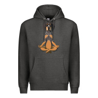 Charcoal Heather yoga fitness bluetick coonhound dog 363 bodybuilding Premium Hoodie - linhVisuals