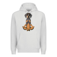 Dove Grey yoga fitness bluetick coonhound dog 363 bodybuilding Premium Hoodie - linhVisuals