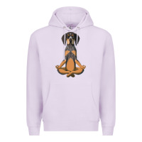Lilac yoga fitness bluetick coonhound dog 363 bodybuilding Premium Hoodie - linhVisuals