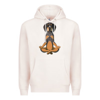 Pale Pink yoga fitness bluetick coonhound dog 363 bodybuilding Premium Hoodie - linhVisuals